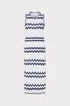 Milly Oversize Zigzag Knit Midi Dress In Navy/ecru