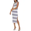 Milly Oversized Zig Zag Midi Dress In White