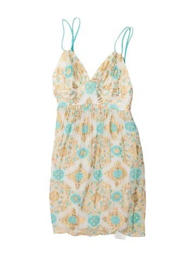 Pre-owned Milly Paisley Print Mini Dress In White