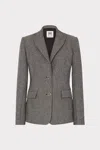 Milly Palmer Tweed Blazer In Gold
