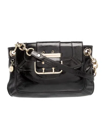 Pre-owned Milly Patent Leather Shoulder Bag In Black