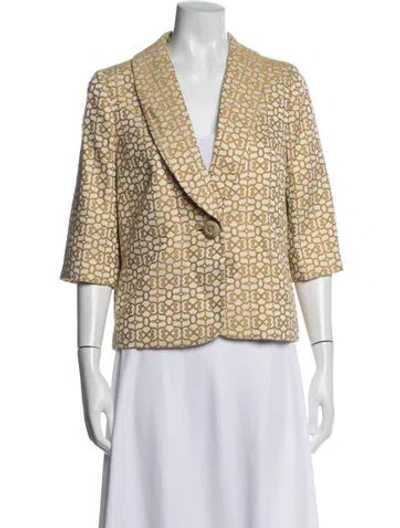 Pre-owned Milly Patterned Blazer In Neutral