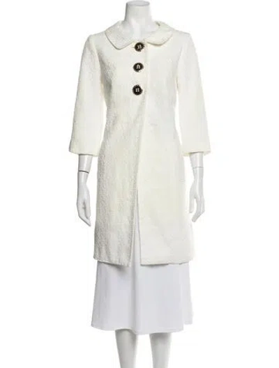 Pre-owned Milly Patterned Coat In Neutrals