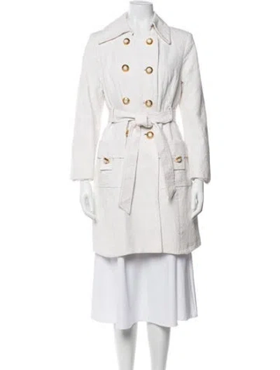 Pre-owned Milly Patterned Coat In White