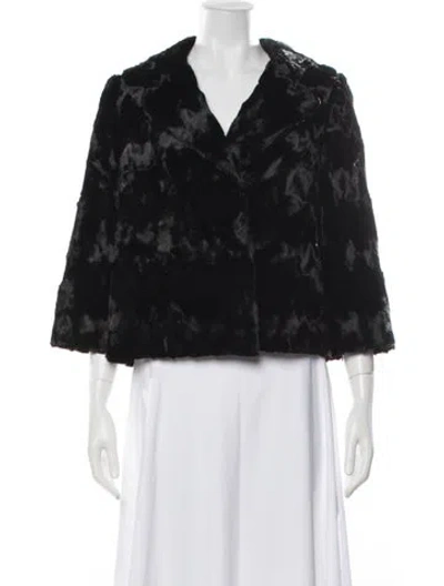 Pre-owned Milly Patterned Jacket In Black