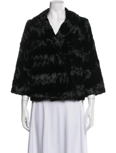 Pre-owned Milly Patterned Jacket In Black