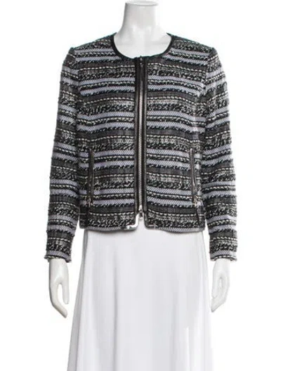 Pre-owned Milly Patterned Jacket In Black/white
