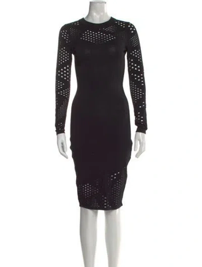 Pre-owned Milly Patterned Knee-length Dress In Black
