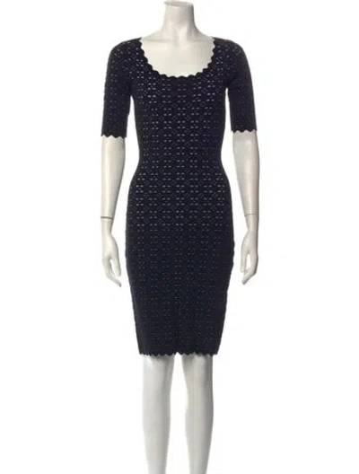 Pre-owned Milly Patterned Knee-length Dress In Black