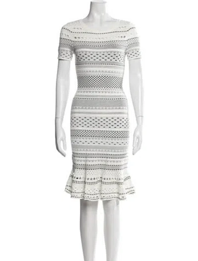 Pre-owned Milly Patterned Knee-length Dress In Neutral
