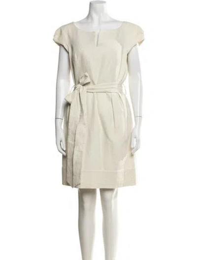 Pre-owned Milly Patterned Knee-length Dress In Neutrals