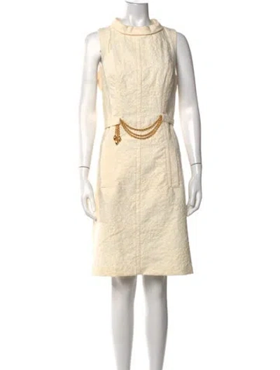 Pre-owned Milly Patterned Knee-length Dress In Neutrals