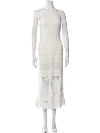 Pre-owned Milly Patterned Long Dress In Neutrals
