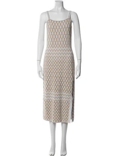 Pre-owned Milly Patterned Midi Length Dress In Multicolor