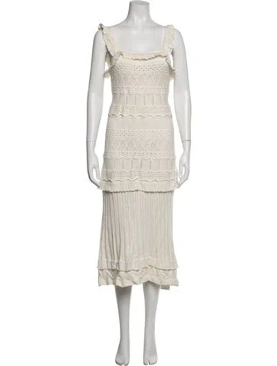 Pre-owned Milly Patterned Midi Length Dress In Neutrals
