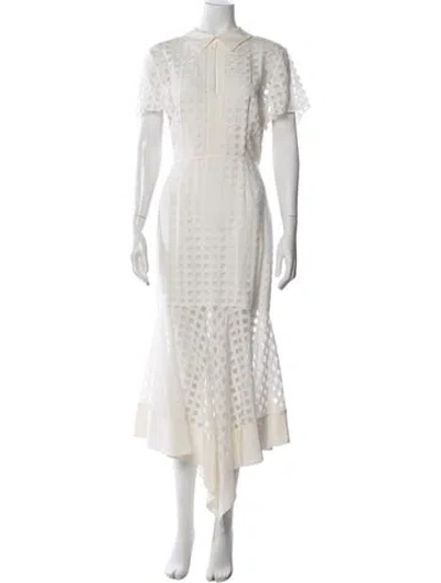 Pre-owned Milly Patterned Midi Length Dress W/ Tags In Neutral