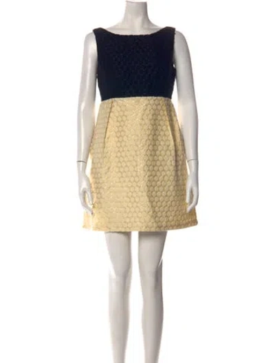 Pre-owned Milly Patterned Mini Dress In Black/neutrals