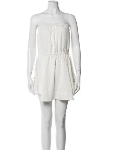Pre-owned Milly Patterned Mini Dress In Neutral