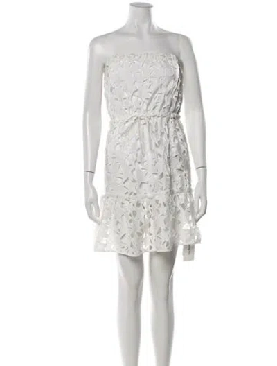Pre-owned Milly Patterned Mini Dress In Neutrals