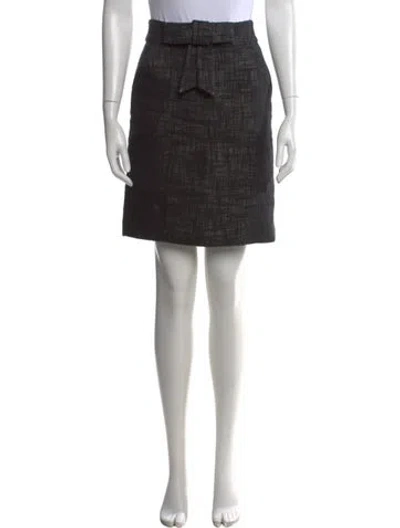 Pre-owned Milly Patterned Mini Skirt In Black
