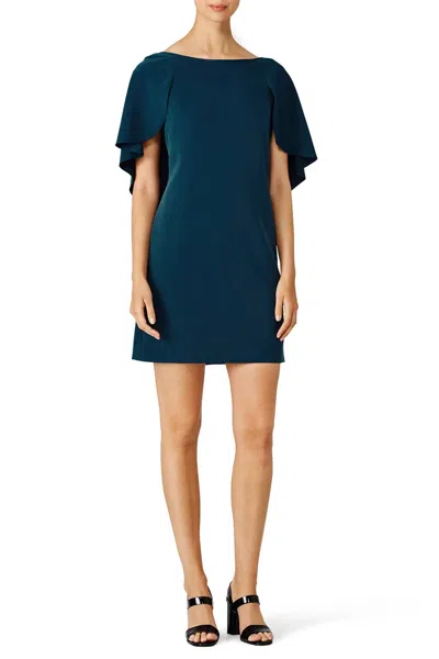 Milly Peacock Cyrano Shift Dress In Blue