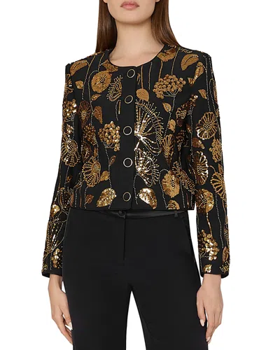 MILLY PHEOBE FLORAL EMBROIDERED JACKET