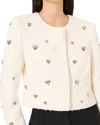 Milly Pheobe Heart Applique Wool-blend Jacket In Multi