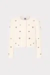 Milly Phoebe Heart Applique Jacket In Neutral