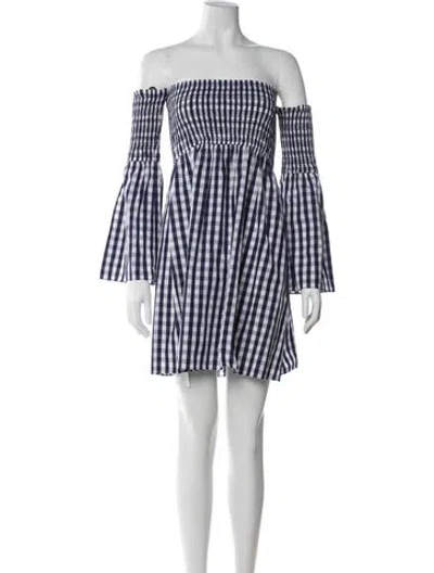 Pre-owned Milly Plaid Print Mini Dress In Multi