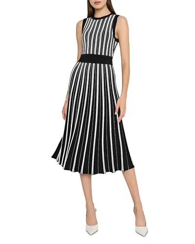 MILLY PLEATED MIDI DRESS