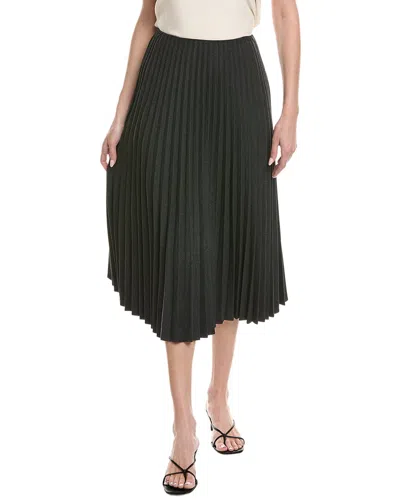 Milly Pleated Midi Skirt In Gray