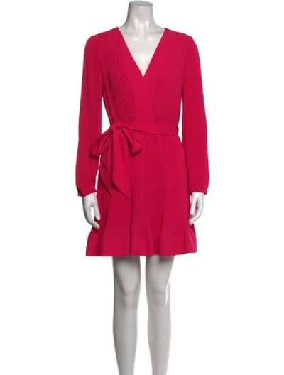 Pre-owned Milly Plunge Neckline Mini Dress W/ Tags In Pink