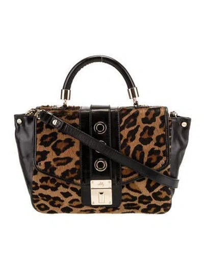 Pre-owned Milly Ponyhair Crossbody Bag In Black