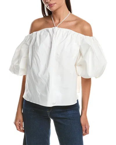 Milly Poplin Mini Top In White