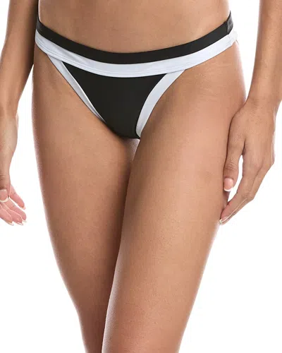 Milly Positano Colorblock Hipster Bikini Bottoms In Black