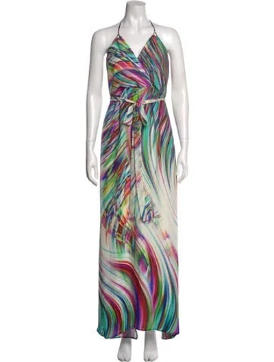 Pre-owned Milly Printed Knee-length Dress In White