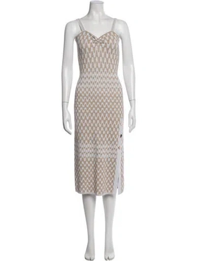 Pre-owned Milly Printed Midi Length Dress