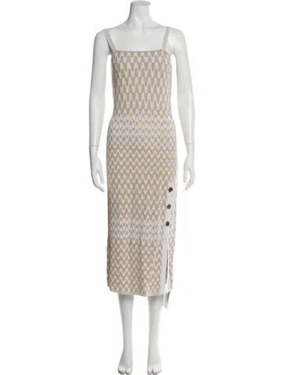 Pre-owned Milly Printed Midi Length Dress W/ Tags