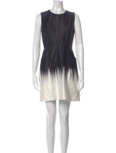 Pre-owned Milly Printed Mini Dress In Black