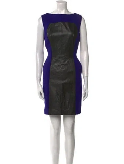 Pre-owned Milly Printed Mini Dress In Black