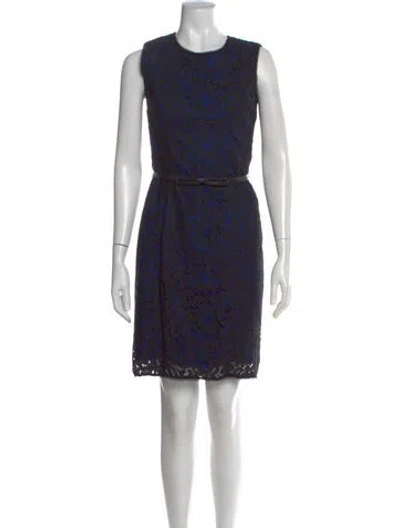 Pre-owned Milly Printed Mini Dress In Black