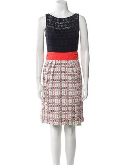 Pre-owned Milly Printed Mini Dress In Blue