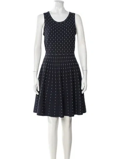 Pre-owned Milly Printed Mini Dress In Blue