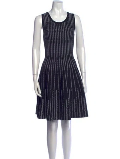 Pre-owned Milly Printed Mini Dress In Blue
