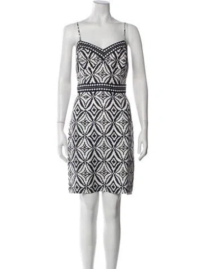Pre-owned Milly Printed Mini Dress In Blue