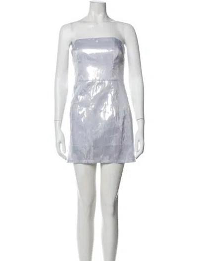 Pre-owned Milly Printed Mini Dress In Gray