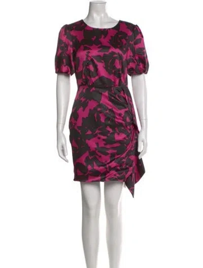 Pre-owned Milly Printed Mini Dress In Multi