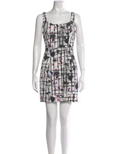 Pre-owned Milly Printed Mini Dress In Multi