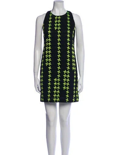 Pre-owned Milly Printed Mini Dress In Multi