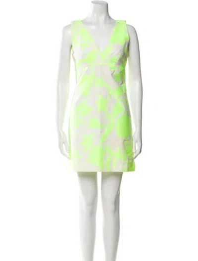 Pre-owned Milly Printed Mini Dress In Multi